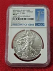 2016-W Silver Eagle Dollar ASE NGC MS 70 BURN LETTERED ED 30th ANNIV FDI #T2083