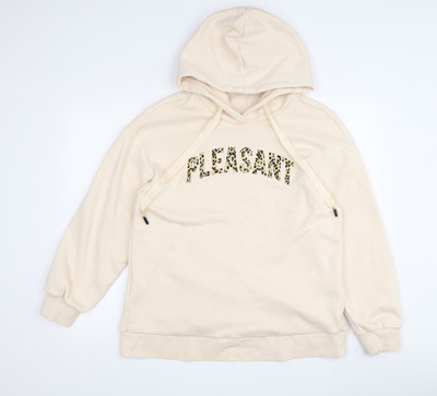 Vision Damen Beige Pullover Hoodie, L, Freizeit, Relaxed Fit