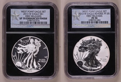 2013-W American Silver Eagle 2-Coin Set NGC PF70 Ultra Cameo Early Releases