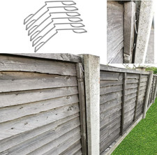 24 Pack Garden Fence Panel Grips Metal Post Gap Filler Support Clips Home DIY UK