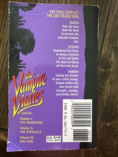 The Vampire Diaries LJ Smith Paperback Book Lot Vol 15 1990’s ~ VG - Picture 2 of 2