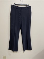 Ann Taylor Size 8 Kate Fit Wool Blend Black Pants