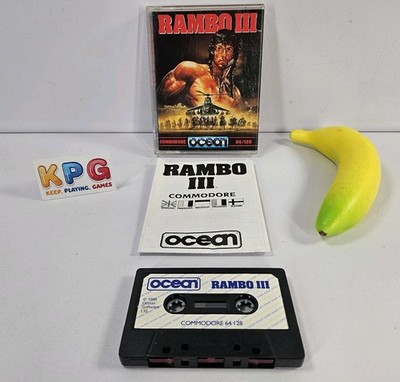 Rambo III (Commodore 64) Boxed Cassette With Manual - tested & working