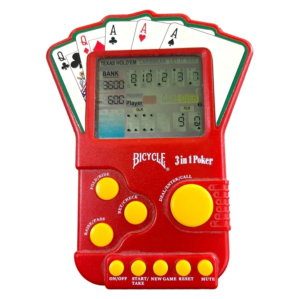 Bicycle Illuminated 3 in 1 Poker Electronic Travel Video Game 2004 - Imagem 2 de 4