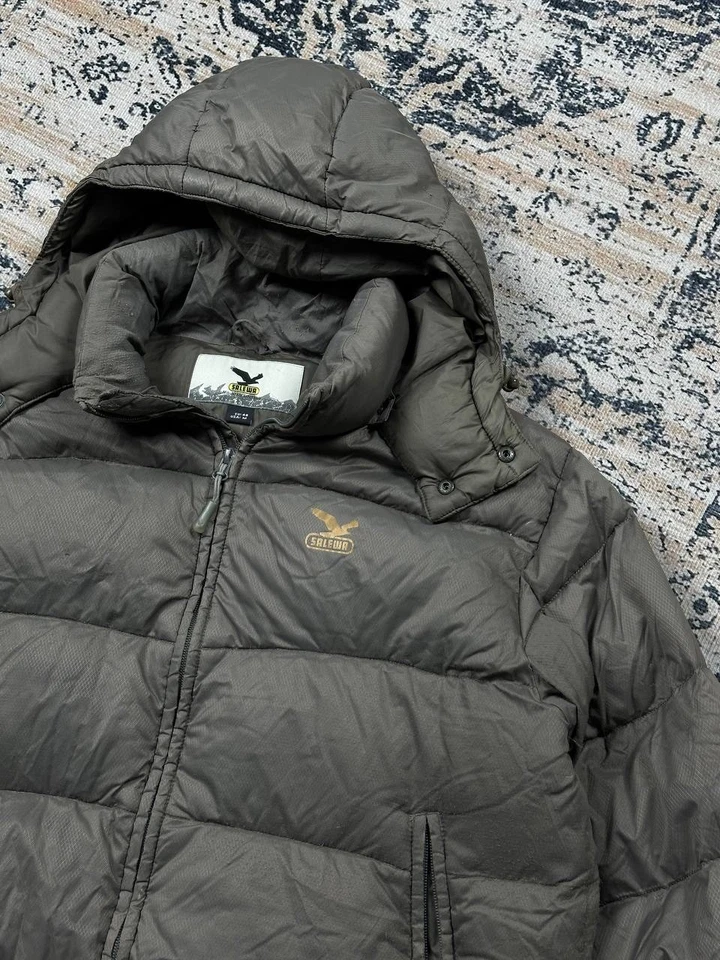 Vintage Salewa Down Puffer Jacket Hooded Winter Size M - Image 4 of 4