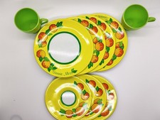 Vintage Children's Sunnie Miss Metal Dish Playset Set Of 9 Ohio Art