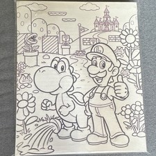 8 by 10 inch Paint-Your-Own Character Canvas Kit w/ Paint Pots