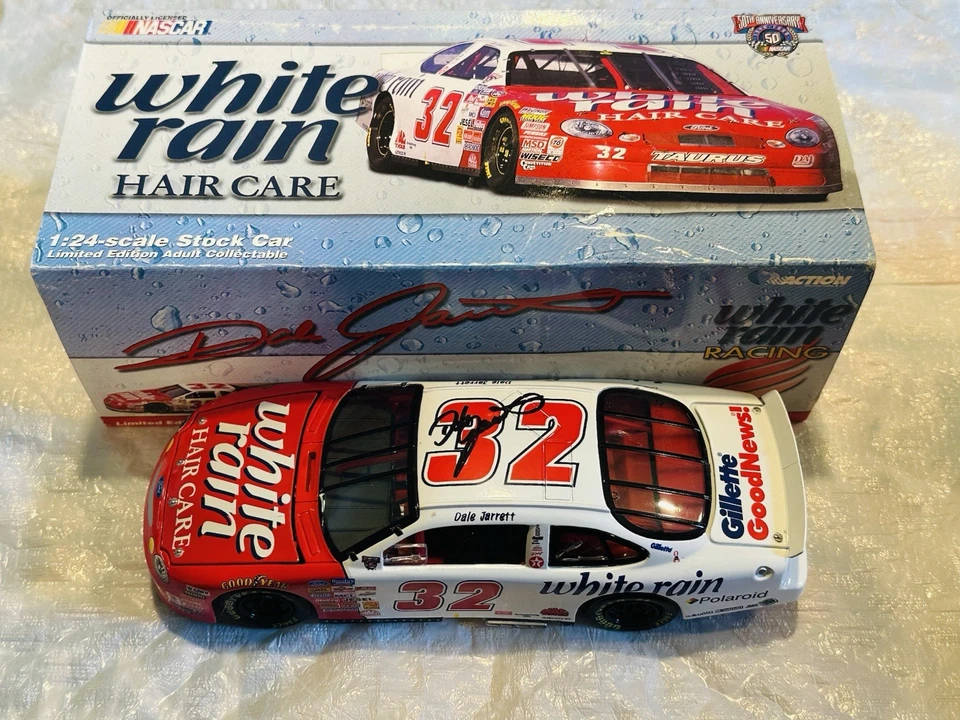 ¡¡¡Coche NASCAR 1/24 1998 WHITE RAIN FIRMADO POR DALE JARRETT!!!! Foto 2 de 4
