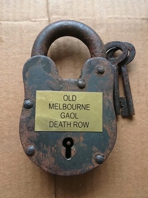 Vorhängeschloss 5'' Old Melbourne Gaol Death Row - Blacksmith Gunsmith Funkti...