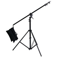 Adorama Boom Arm with Weight Bag  Light Stand forStudio Lights, 6' Stand, 80" B