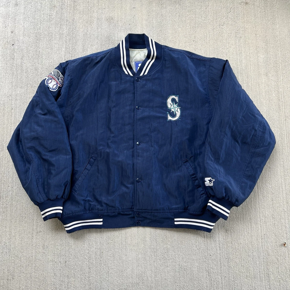 Vintage 90s Seattle Mariners Starter Jacket Mens Size 2XL MLB