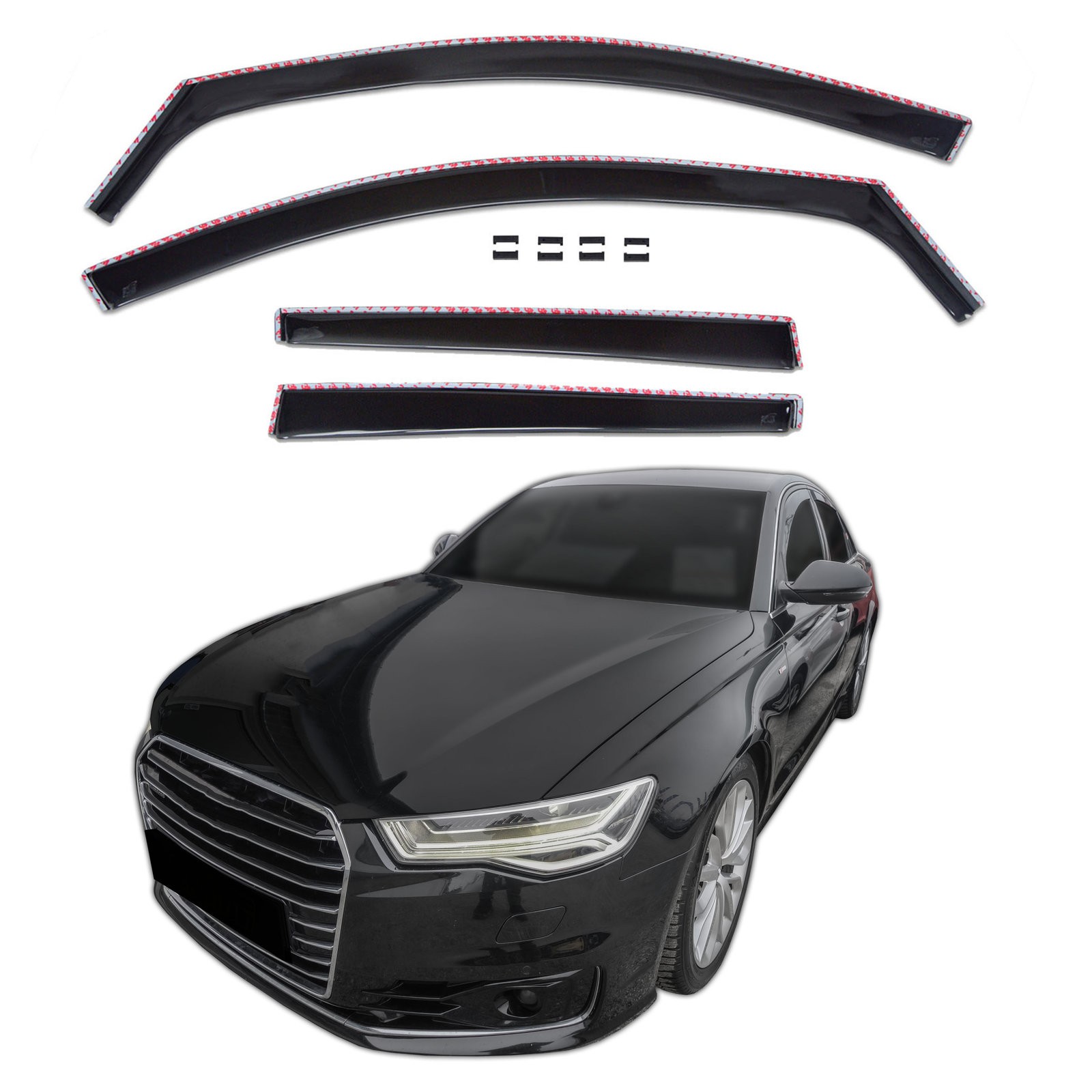 Déflecteurs d'air Audi A6 C7 anti buée et bruit pour vitres latérales