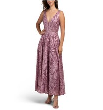 MAC DUGGAL 20422 Mauve Pink V Neck A- Line Dress Gown Size 4 NWT