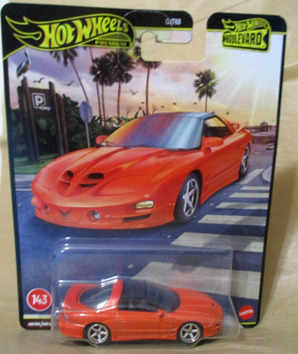 #ad Hot Wheels Boulevard Premium Pontiac Firebird Orange 1:64 Rubber Tires $11.96