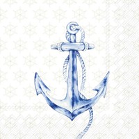 Ihr Anchor Lunch-Servietten Papier-Servietten Serviette Maritim 33X33 Cm Creme