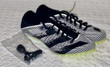 ADIDAS SprintStar Black White Yellow Track Field Spikes Shoes NEW Mens Sz 11.5