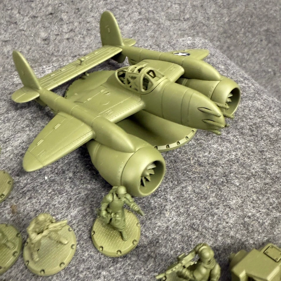 Lote de tácticas de polvo - 40 infantería + aviones + brocas de armas miniaturas fuera de existencia Foto 4 de 4