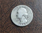 AWESOME OLD 1943 WASHINGTON QUARTER, 90% SILVER, CIRCULATED