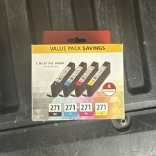 Canon 271 Black Cyan Magenta Yellow Ink Set 0390C005 Sealed Retail Box Free Ship