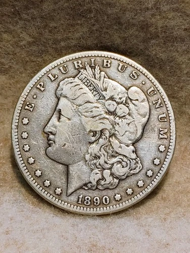 1890 CC ~ MORGAN SILVER DOLLAR ~ VF