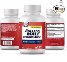 Ageless Male Performance Nitric Oxide Booster for Men - 60 tabs 12/26