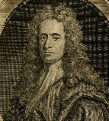 Antiker Druck-PORTRAIT-DANIEL TURNER-ARZT-LONDON-Richardson-Vertue-ca. 1700