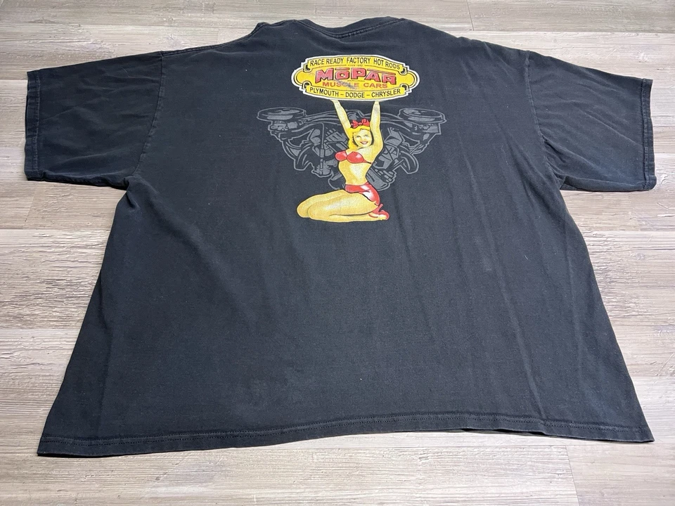 Camiseta De Colección Hot Rod Cars Camiseta De Gran Tamaño Mopar Listo para Carrera Coleccionistas Logo Camiseta 3XL Foto 2 de 4