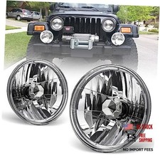 7" Round Conversion Head Lights Fornt Lamps for Multi-vehicle Models, Pickups