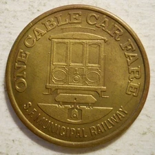 San Francisco Municipal Railway (California) transit token - CA760V