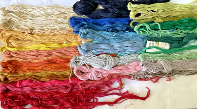 Au Vera Soie Silk Needlepoint Embroidery Thread Lot of 294 Yds Assorted Colors