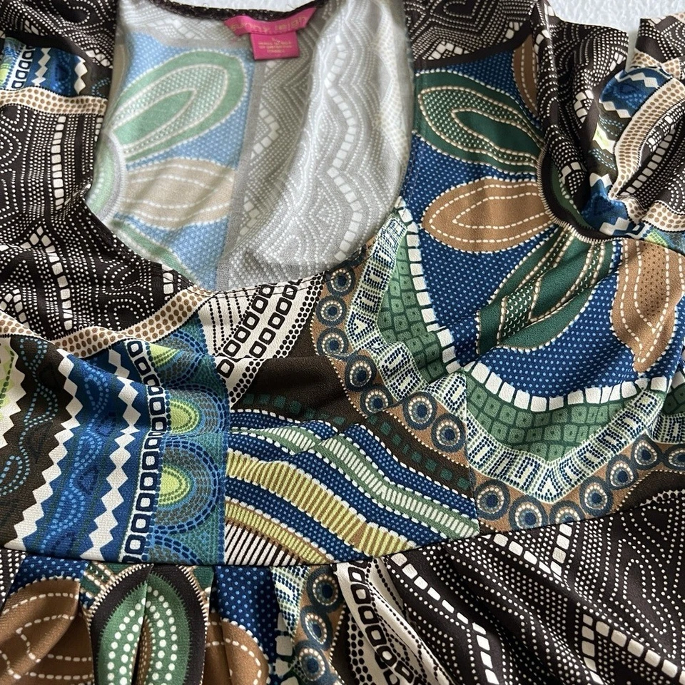 Vestido feminino One World 2X Babydoll artístico Y2K boho caprichoso cruzeiro de férias de verão - Imagem 4 de 4