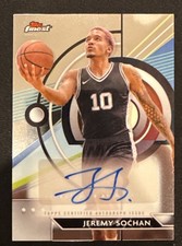 2023-24 Topps Finest Jeremy Sochan New York Knicks Finest Autograph Card #FA-JS