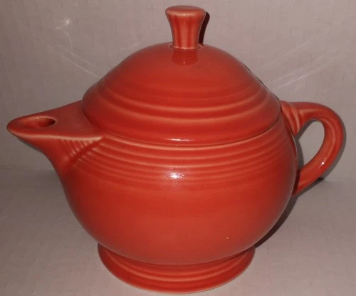 Vintage Fiesta Ware 2 CUP TEA POT persimmon orange
