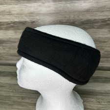 Vintage Turtle Fur Fleece Head Band Retro Black Vermont Made In USA