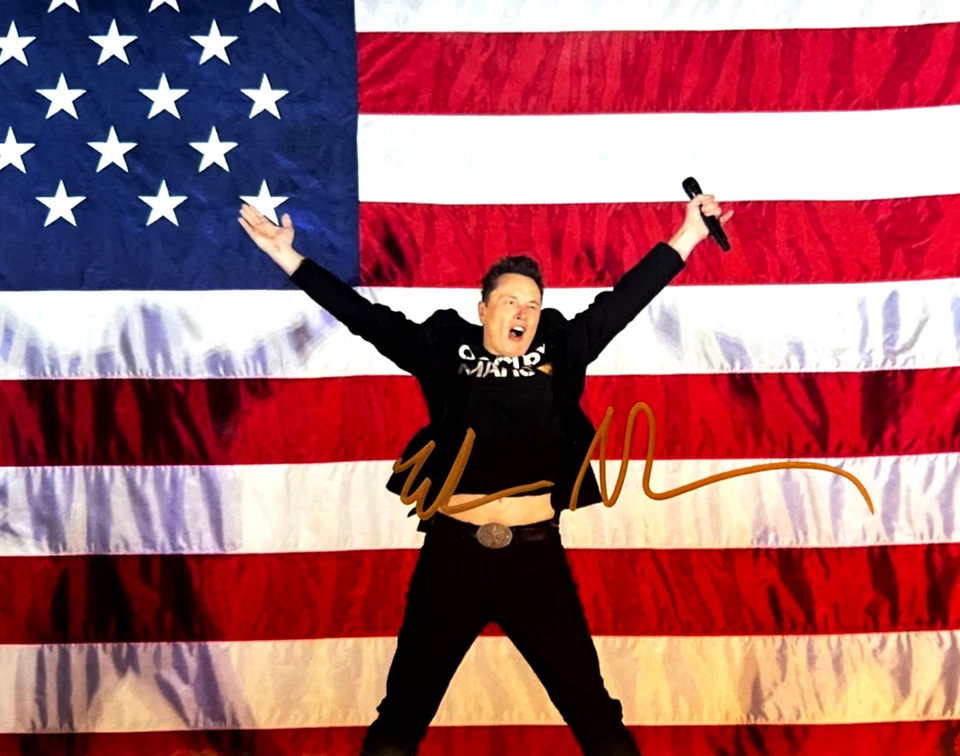 AMAZING! Elon MUSK Signed 8x10" MAGA  Authentic Autograph w/COA - Image 3 of 4