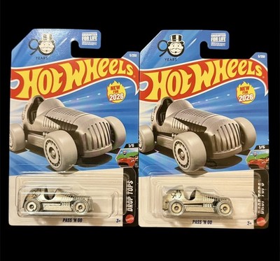 2 - 2026 HOT WHEELS 90 YEARS MONOPOLY PASS'N GO DROP TOP 1/5 SILVER CAR - NEW!!!