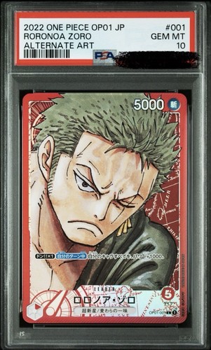 Roronoa Zoro (Alternate Art) graded PSA 10 for sale on eBay