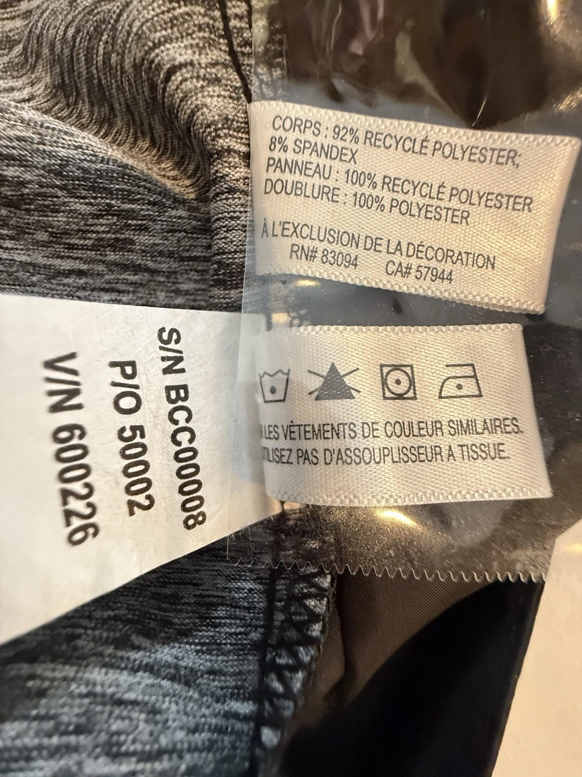 Cutter & Buck Stealth Eco Hybrid Quilted Full Zip Vest Blk/Gray xpt logo 4XLT - product detail image 9