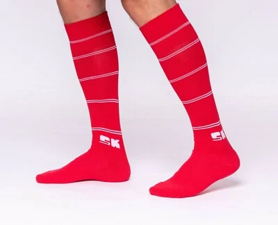 Fußball Stutzen Fußball Socken Rot-Weiß 42-46 SK3800 Erwachsene Team Sport