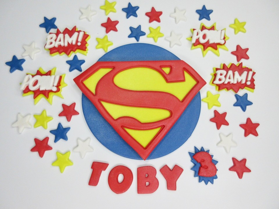 Superman Logo Cake Topper Personalised Large. Edible Superman Cake ...
