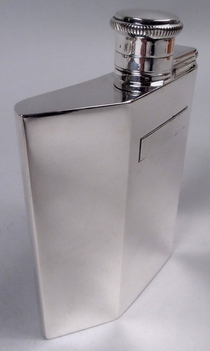 JB Chatterley Flask Art Deco Modern Barware English Sterling Silver 1947 - Picture 3 of 10