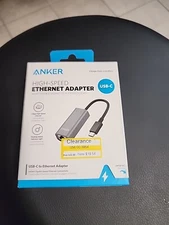 Anker USB-C to Ethernet Adapter, Portable 1-Gigabit Network Hub Brand New/sealed