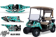 EZ GO Golf Cart Wrap Graphics Vinyl Sticker Decal Kit EZGO 1996-2010 CIRCUS MINT
