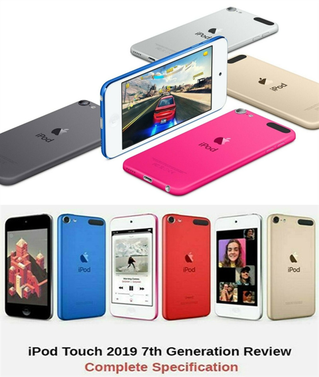 NEW, Apple iPod Touch 7th Generation 256GB Gold Silver Blue Gray