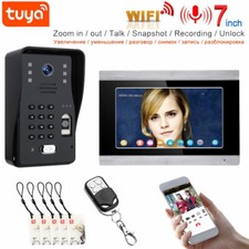 TUYA 7 Inch Video Intercom WiFi RFID Fingerprint Video Door Home Phone System