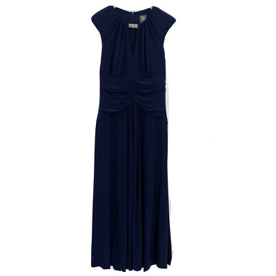 Vince Camuto Navy Evening Gown Dress Ruched Evening Sz14 NWT $188 | eBay