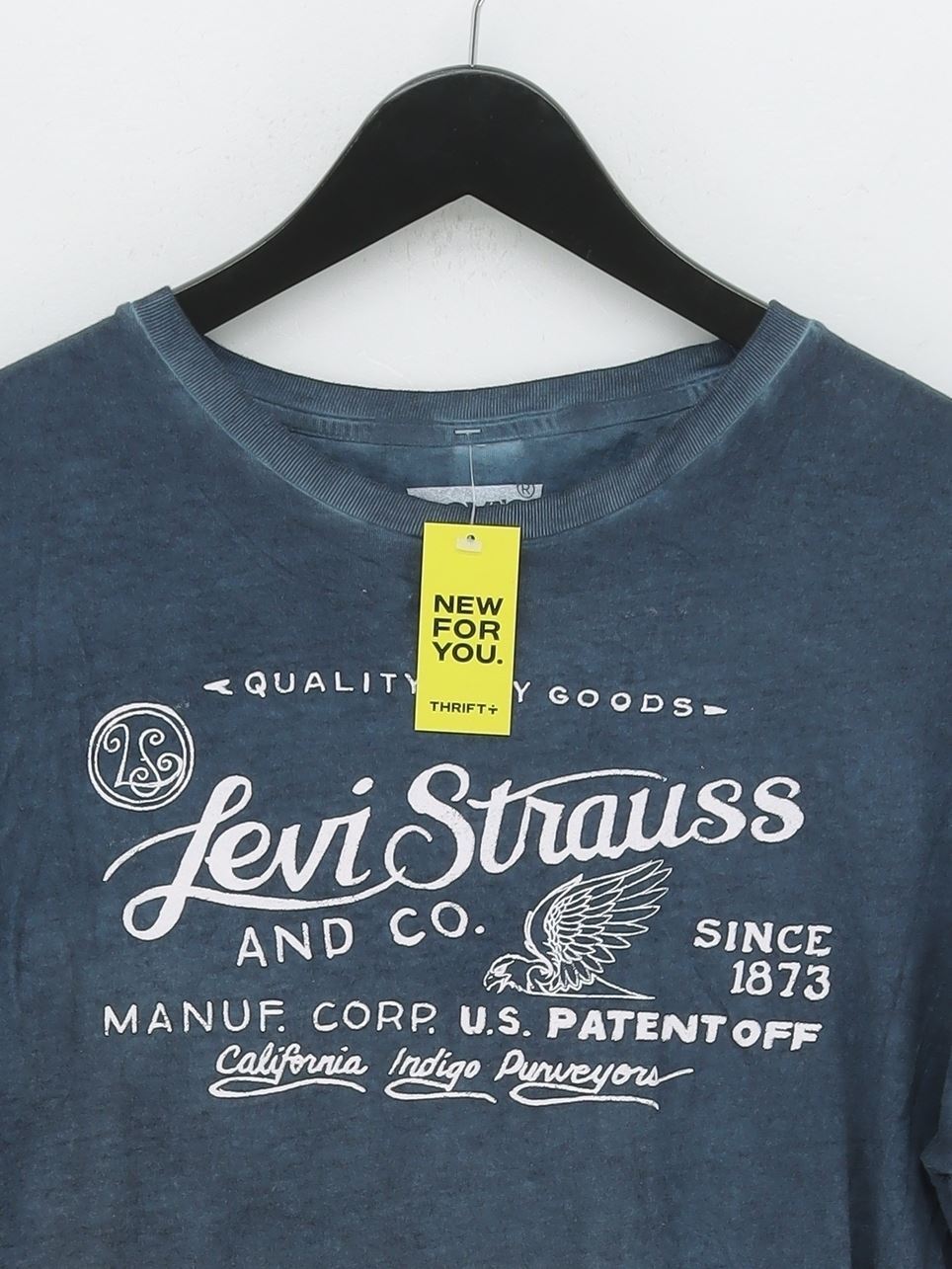 T shirt uomo Levi's M blu grafica 100% altra basic