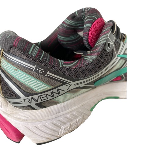 Brooks Ravenna 7 Running Shoes Pink Multicolored Training Sneakers Women's US 5B - 第 9/10 張圖片