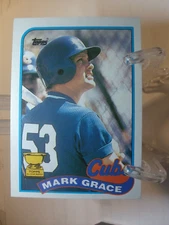 1989 Topps Baseball Card  #465 - Mark Grace ASR - Chicago Cubs  (14429)