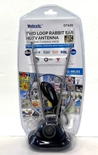 TV Antenna Digital HD UHF VHF TV Rabbit Ear with Booster Knob Control TV Antenna